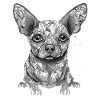 Chihuahua | Mosaic | Geometrical | Art | Dog |