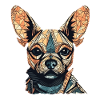 Chihuahua | Mosaic | Geometrical | Art | Dog |