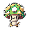 Funny cartoon mushroom