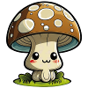 Funny cartoon mushroom