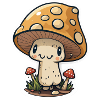 Funny cartoon mushroom