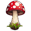 Funny cartoon mushroom