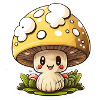 Funny cartoon mushroom