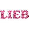 Lieb mit Rosenblättern geschrieben