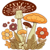 Mushrooms and flowers 3