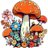 Fleurs et champignons