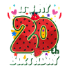 20e anniversaire Pastèque cadeau d’été