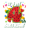 4th Birthday Watermelon Summer Gift