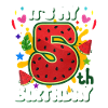 5th Birthday Watermelon Summer Gift