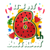 6th Birthday Watermelon Summer Gift