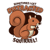 Sometimes I Get Distracted Grauhörnchen