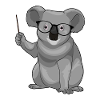 Koala Teacher Pointing Stick School