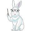 Bunny Teacher Pointing Stick School