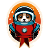 Cute astronaut cat