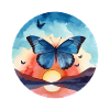 Morpho Papillon Bleu