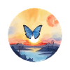 Morpho Papillon Bleu