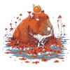 Orange capybara