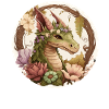 Cottagecore Dragon Cute Fantasy Anime Animal Flowe