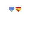 Aruba Spanje Vintage Heartbeat Vlag Spaans