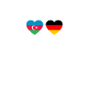 Aserbaidschan Deutschland Herzschlag Flagge