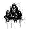 Monkey family Graffity