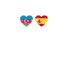 Azerbaïdjan Espagne Heartbeat Flag