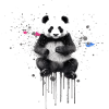cute panda graffiti