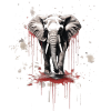 Elefant als schlichts Graffiti