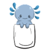 Pocket blue axolotl