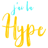 J'ailahype - blue yellow lettering
