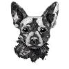Chihuahua | Mosaic | Geometric | Art | Dog |