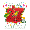 27th Birthday Watermelon Summer Gift
