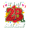 28e anniversaire Pastèque cadeau d’été