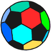Football couleurs vives