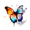 Peinture aquarelle papillon