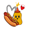 Hot dog and mustard