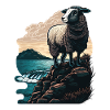 Moutons côtiers - Design amusant pour