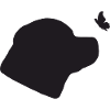 Rottweiler mit Schmetterling