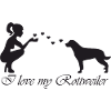 Rottweiler mit Frau