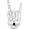 SkullHand black & white
