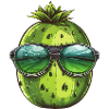 Cool watermelon - design with sunglasses