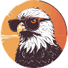Eagle with sunglasses, falcon