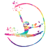 Gymnast with band Rhythmic gymnastics
