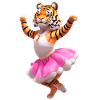 Tigre dansant en robe de ballet | Ballerine