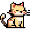 Niedliche Pixel Katze - Pixel Kunst