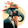 Psychodelic elephant