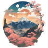 Japanese mountain landscape