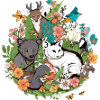 Animals in flowers n°1