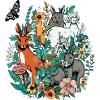 Animals in flowers n°3