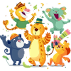 Animaux à la fête
